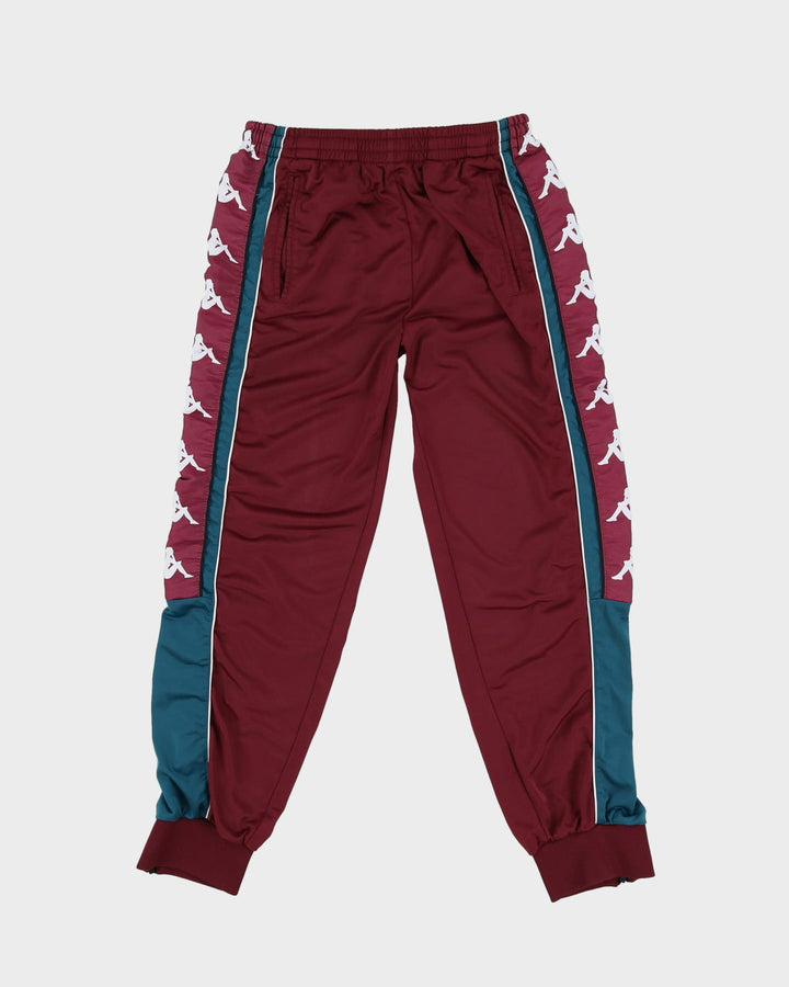 Kappa Burgundy Tracksuit Bottoms - L