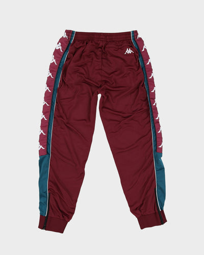 Kappa Burgundy Tracksuit Bottoms - L
