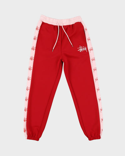 Stussy Red / Pink Tracksuit Bottoms - M
