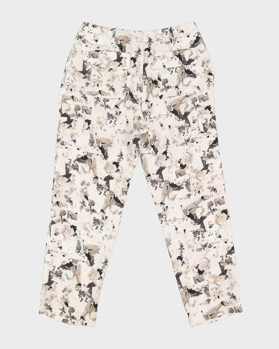 Max Mara Silk Patterned Cargo Trousers - M