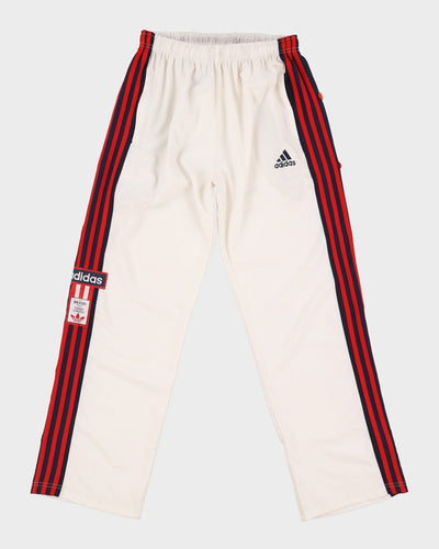Adidas White Popper Tracksuit Bottoms - XL