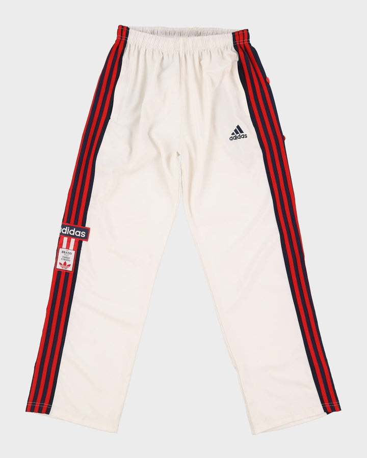 Adidas White Popper Tracksuit Bottoms - XL