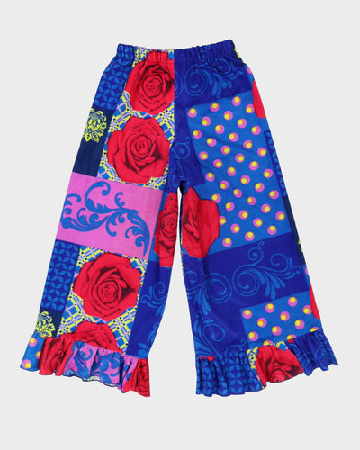 Rokit Originals Winnie Blue Floral Patterned Trousers - L