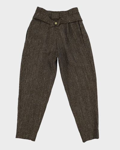 Byblos Brown Tapered Trousers - W26 L27