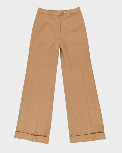 Vintage 1970s Brown Flared Trousers - W27 L32