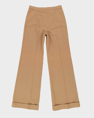 Vintage 1970s Brown Flared Trousers - W27 L32