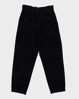 Black Velvet High Waisted Trousers - W30 L26