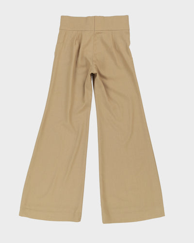 Vintage 1970s Beige Flared Trousers - W28 L32