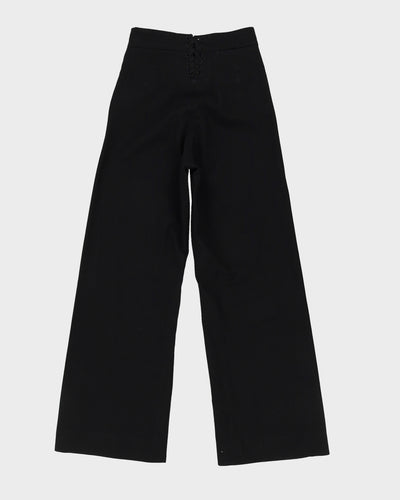 Black Flared Sailor Trousers - W28 L31