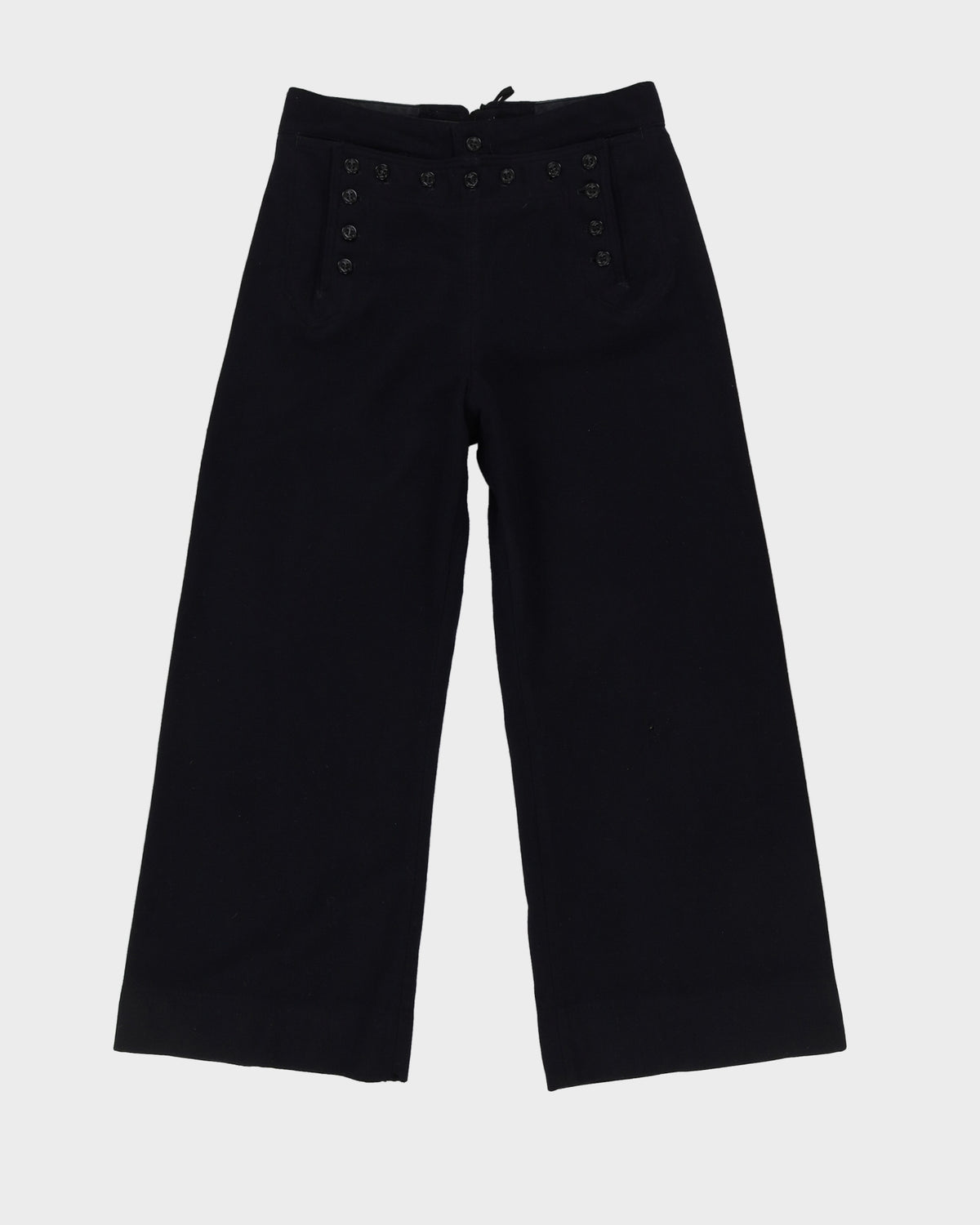 Navy Flared Sailor Trousers - W31 L28