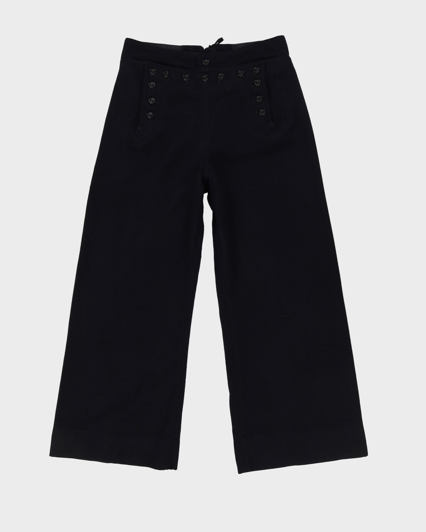 Navy Flared Sailor Trousers - W31 L28
