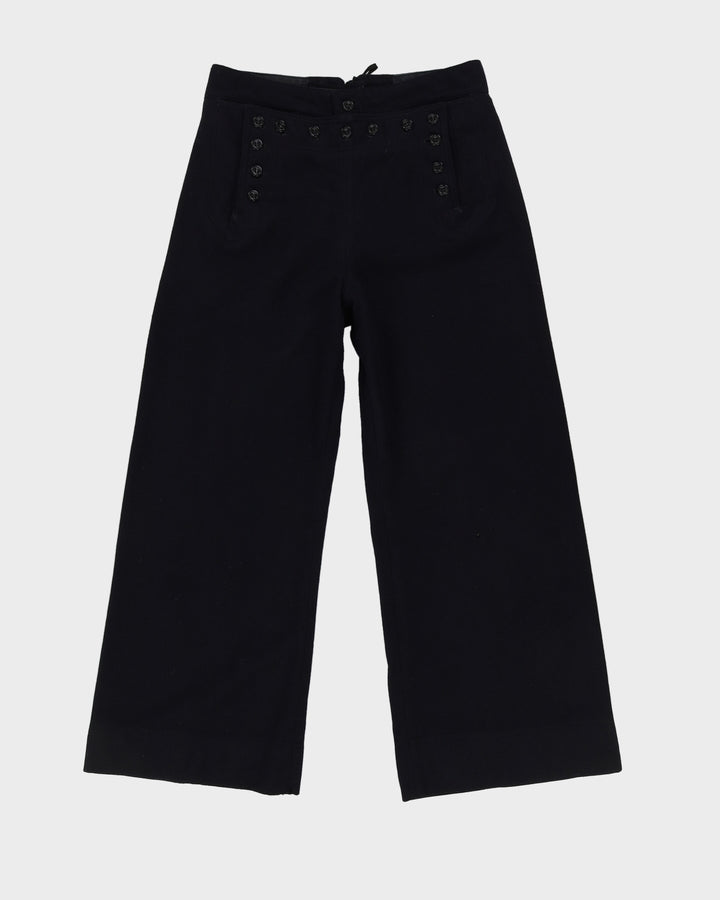 Navy Flared Sailor Trousers - W31 L28