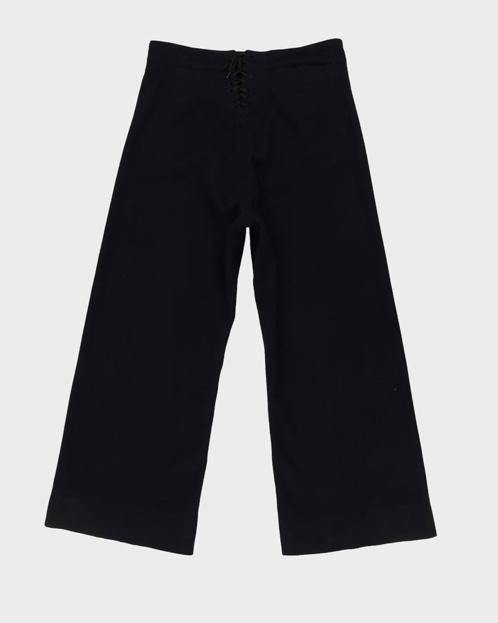 Navy Flared Sailor Trousers - W31 L28