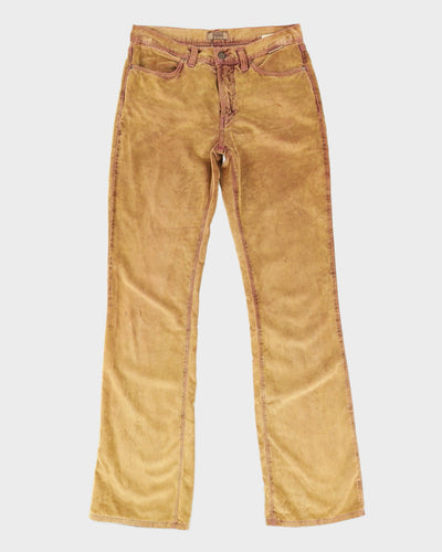 Gianfranco Ferre Gold Beige Velvet Trousers - W29 L33