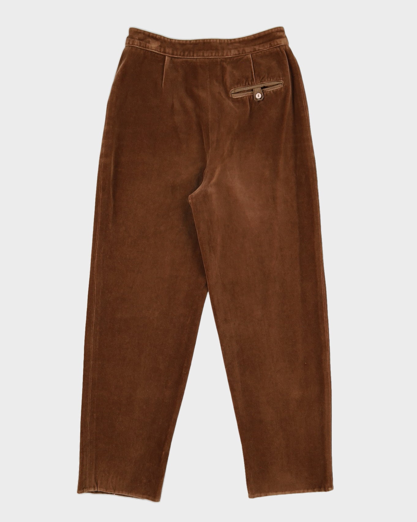 Brown Velvet Trousers - W25 L26