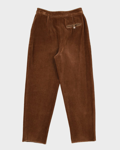 Brown Velvet Trousers - W25 L26