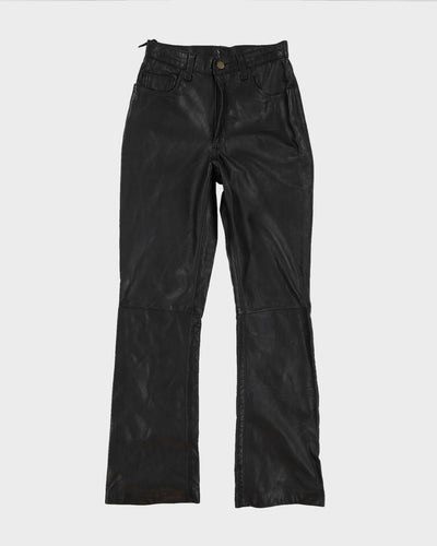 Black Leather Trousers - W25 L30