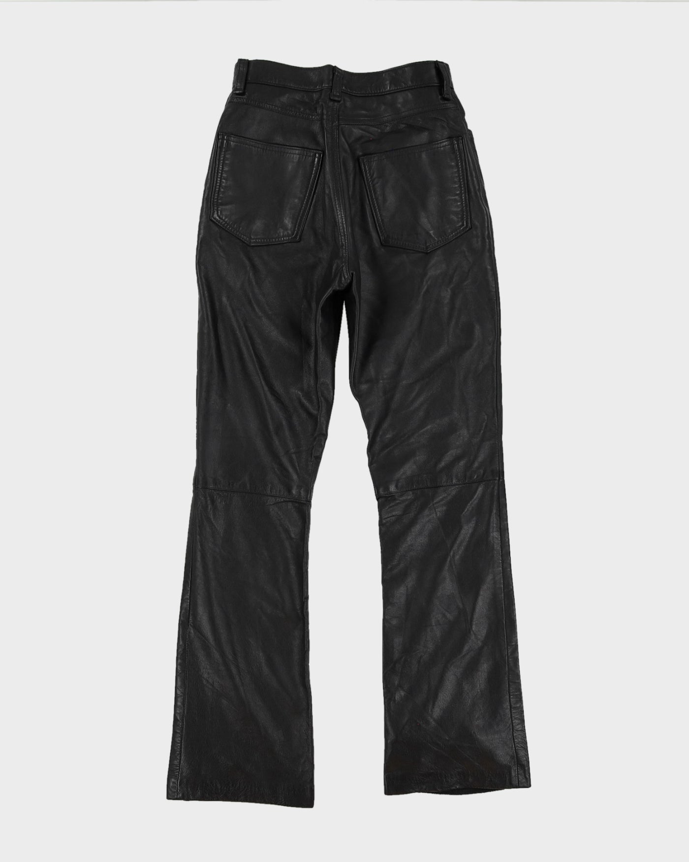 Black Leather Trousers - W25 L30