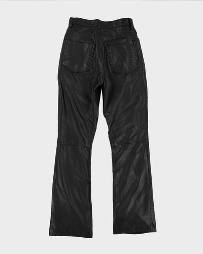 Black Leather Trousers - W25 L30