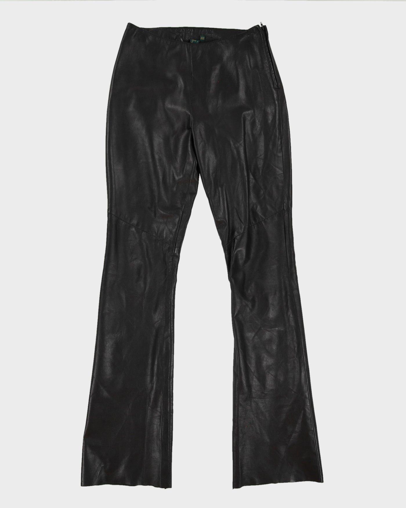 Black Leather Trousers - W27 L34