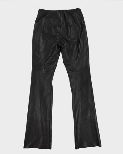 Black Leather Trousers - W27 L34