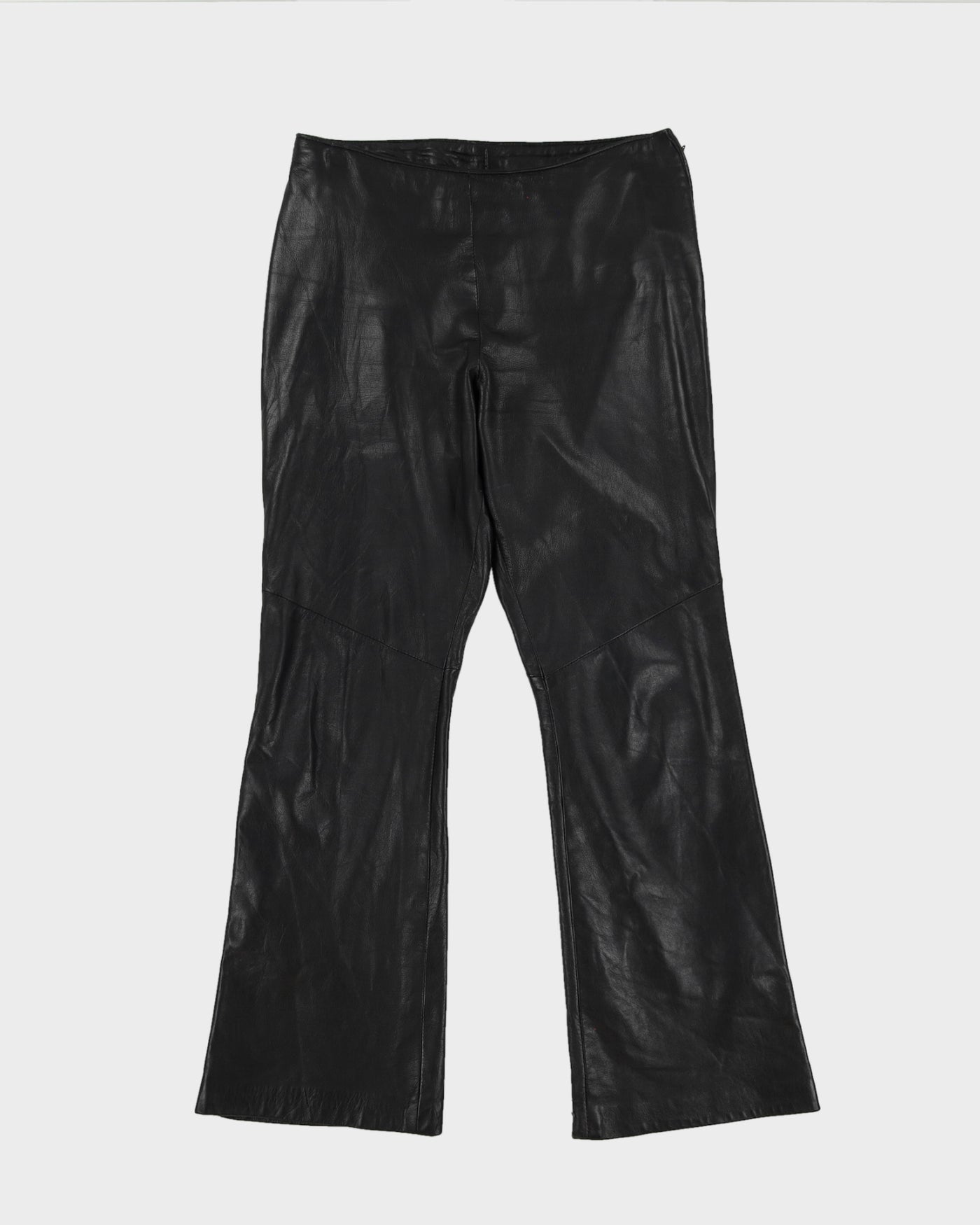 Black Leather Trousers - W29 L28