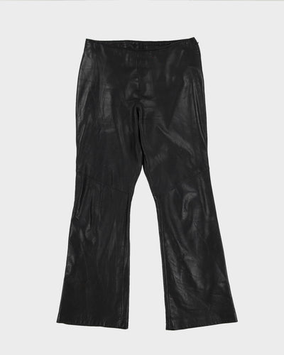 Black Leather Trousers - W29 L28