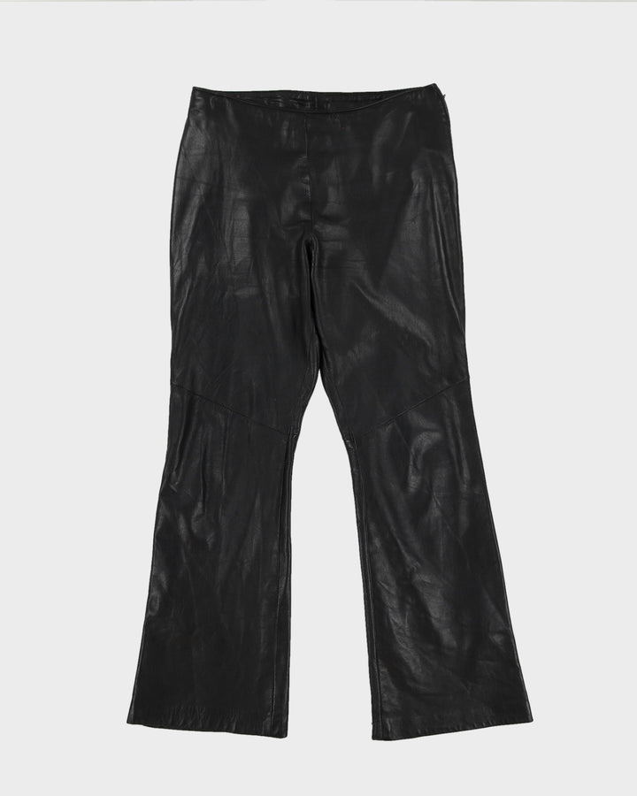 Black Leather Trousers - W29 L28