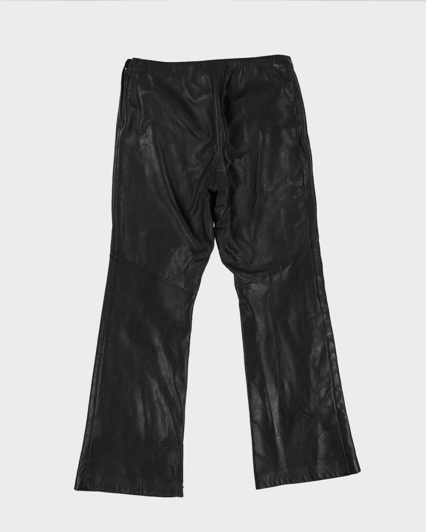 Black Leather Trousers - W29 L28