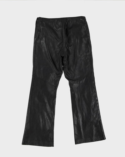 Black Leather Trousers - W29 L28