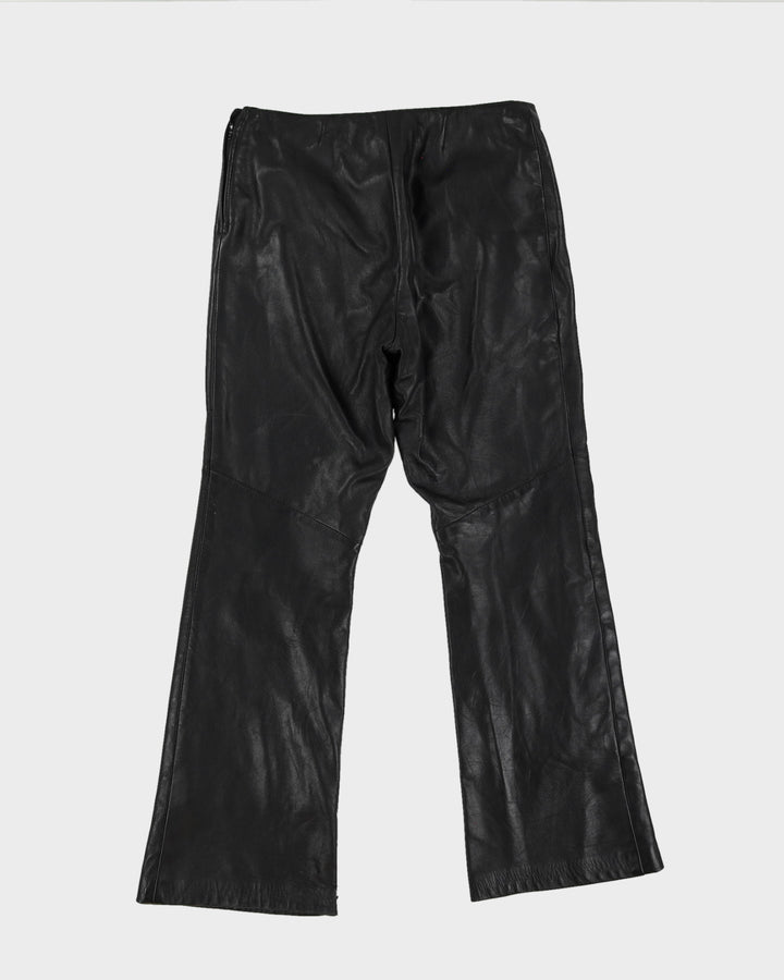 Black Leather Trousers - W29 L28
