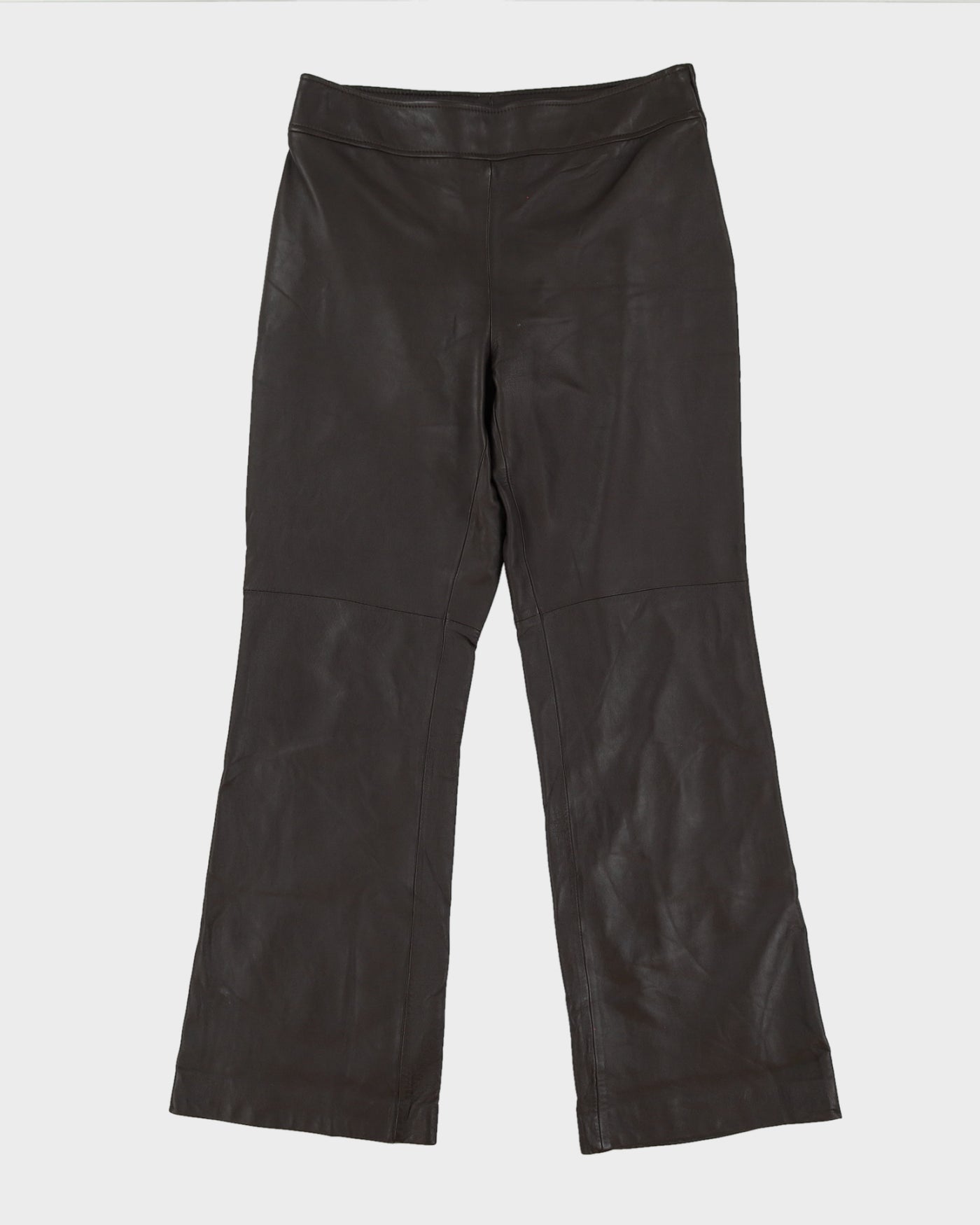 Brown Leather Trousers - W30 L31