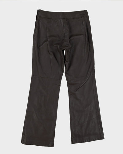 Brown Leather Trousers - W30 L31