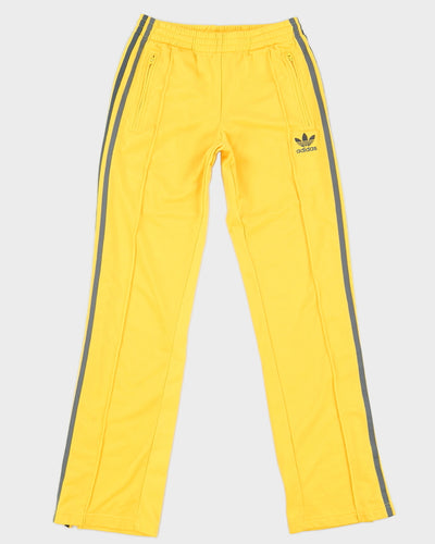 Y2K 00s Adidas Yellow 3 Stripe Tracksuit Bottoms - W26 L30