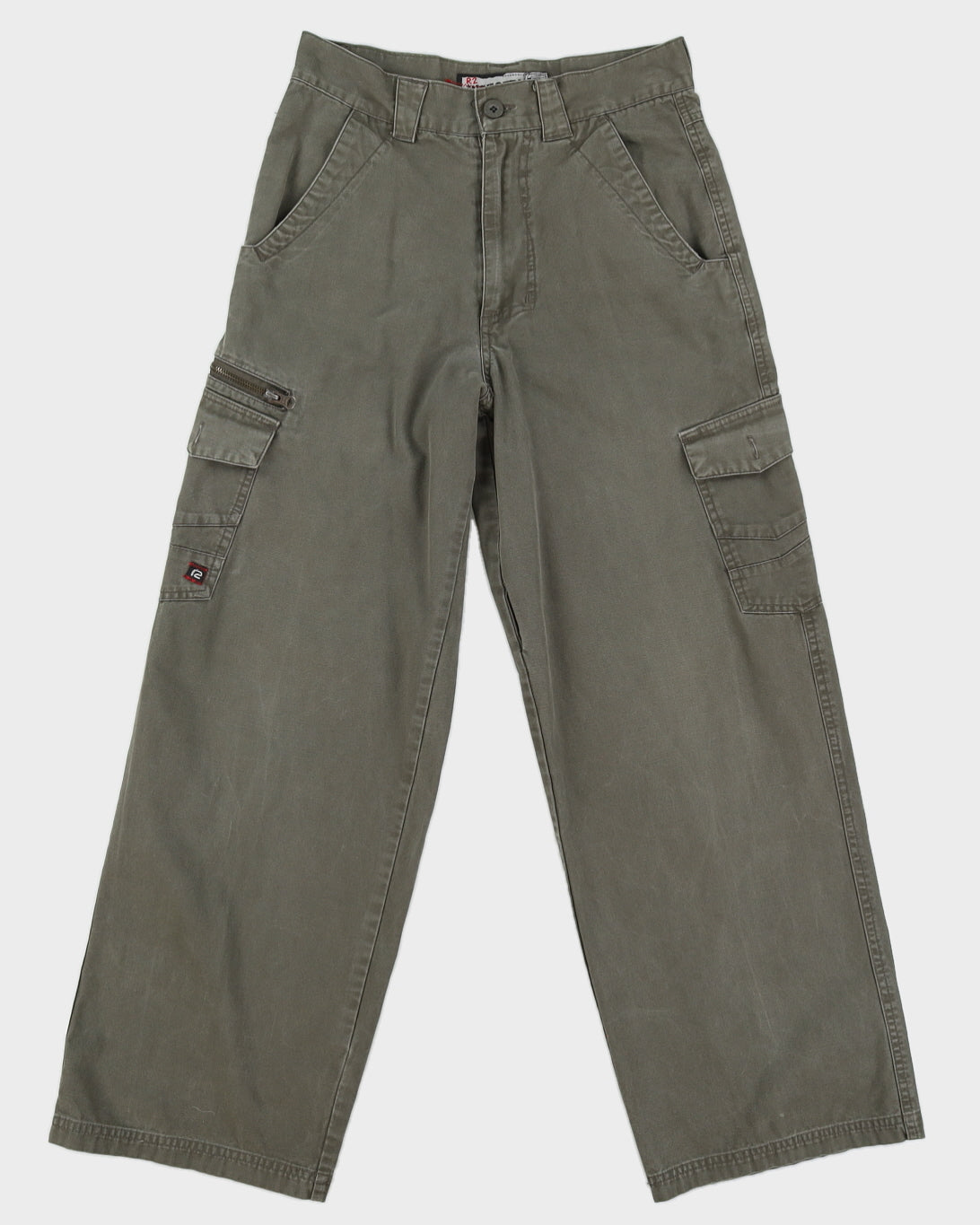 00s R2 Industrial Gear Green Cargo Trousers - W30 L30