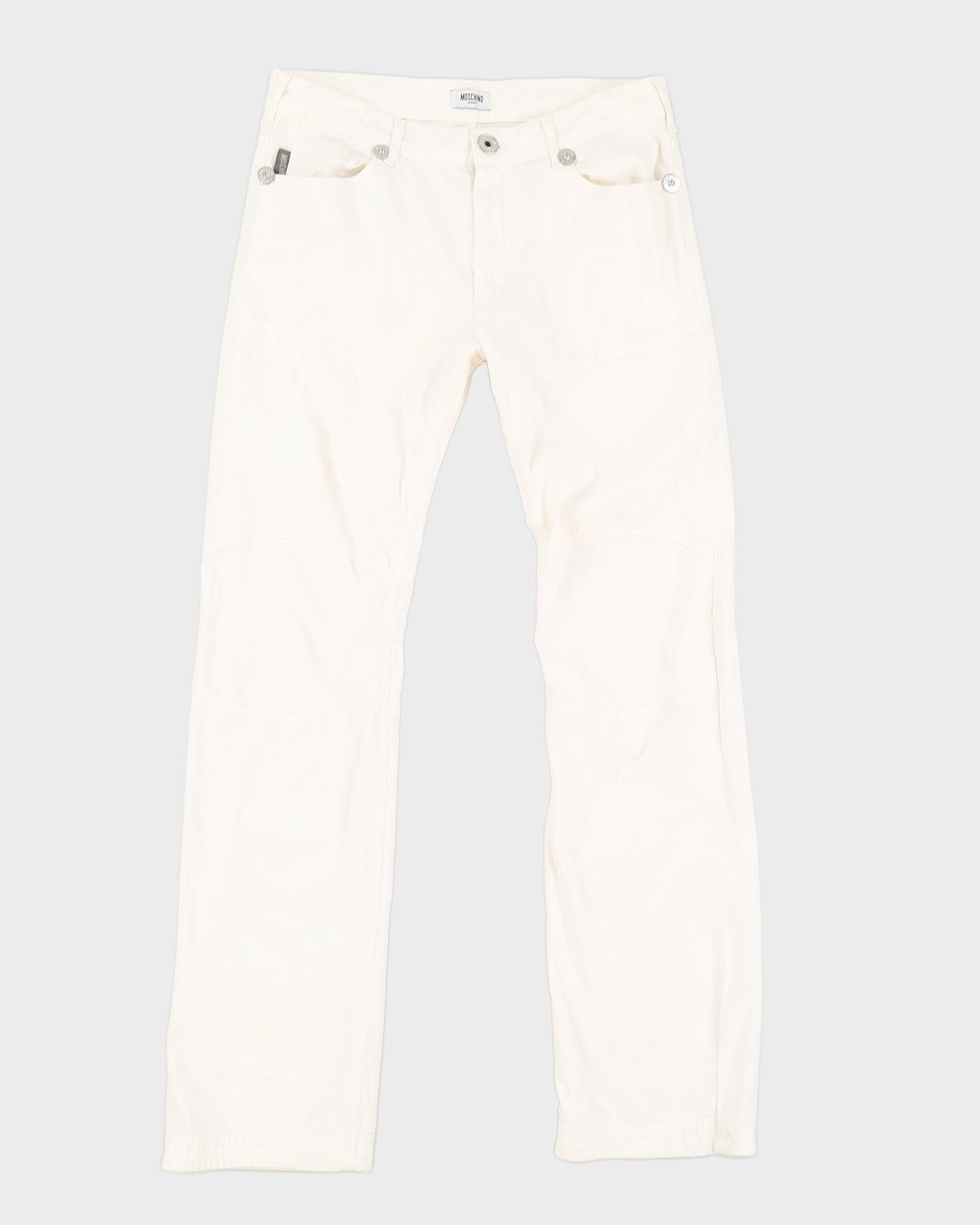 Vintage 90s White Moschino Jeans Trousers - W32 L32