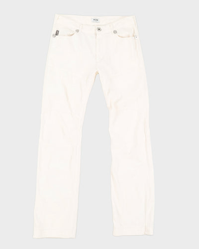 Vintage 90s White Moschino Jeans Trousers - W32 L32