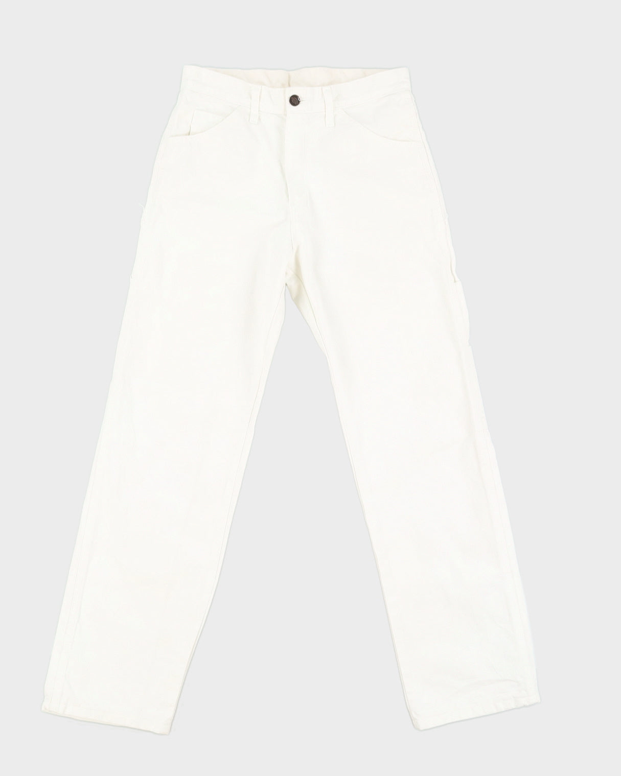 Dickies Women's White Carpenter Trousers - W28 L30