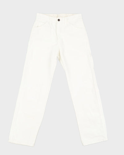 Dickies Women's White Carpenter Trousers - W28 L30