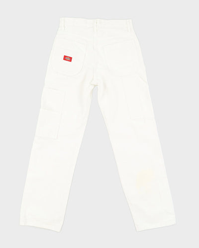 Dickies Women's White Carpenter Trousers - W28 L30