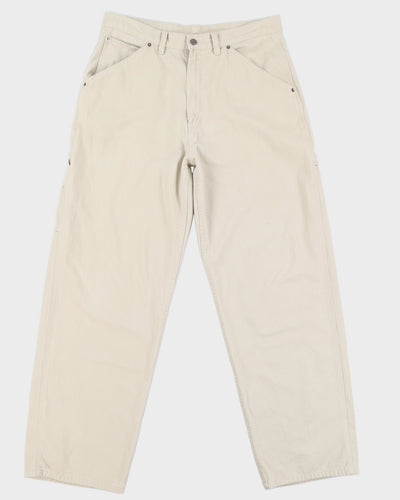 Vintage 90s Levi's Beige Workwear Trousers - W33 L31