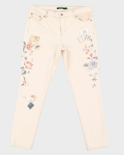 Y2K 00s Lauren by Ralph Lauren Floral Detail Trousers - W36 L29