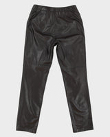 Vintage 90s Lauren By Ralph Lauren Brown Leather Trousers - W30 L31