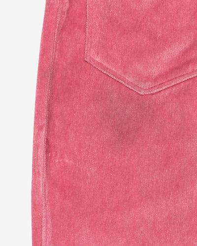 Versus Versace pink velvet trousers - W22 L28