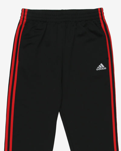 adidas red 3 stripe track trousers -xs w26