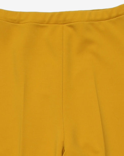 pykettes mustard yellow high waisted trousers - w26l28