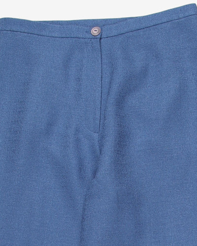 A&K design blue high rise trousers - w30l28