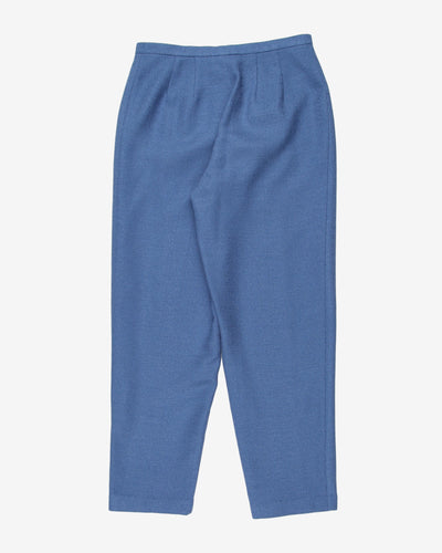 A&K design blue high rise trousers - w30l28