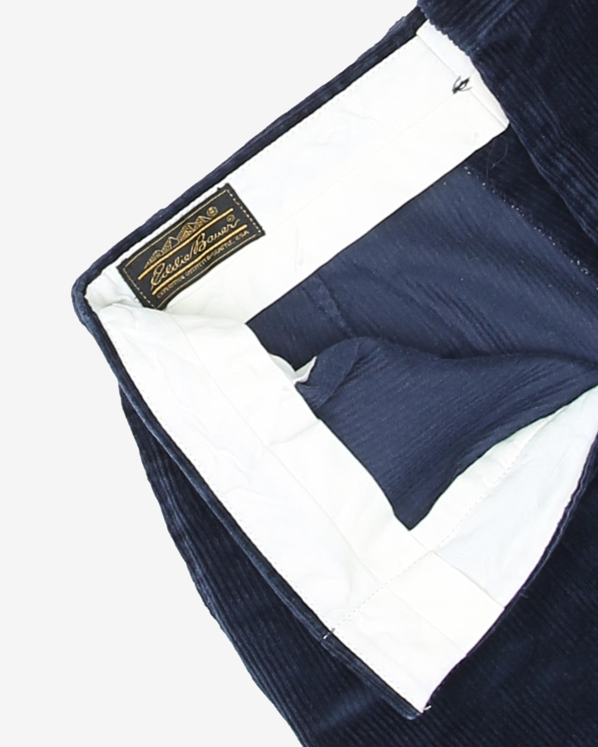 Eddie Bauer Navy Cord Wide Trousers -  W27 L21