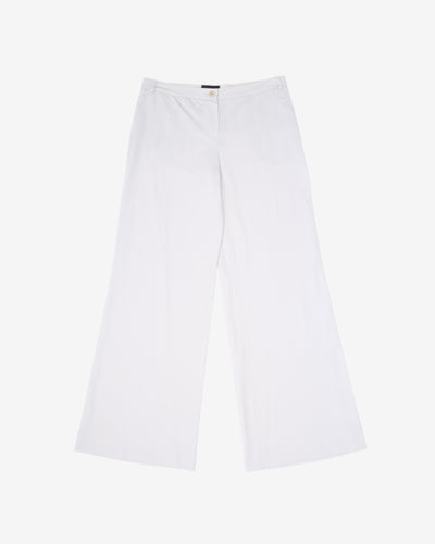 Emporio Armani Cream Wide Trousers -  W32 L31